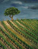 Vineyard and Tree