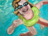 Swimming Toddler Oil