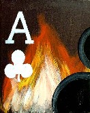 Fiery Aces #1 close up Acrylic
