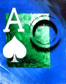 BLUE GREEN ACE CLOSE UP