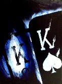 BLUE FLAME POCKET KINGS COWBOYS POKER ARTS DECOR WPT WSOP Acrylic
