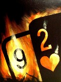 NINE DEUCE ON FIRE#1 - I CAN PERSONALIZE OR CUSTOMIZE THIS TO ANYTHING YOU WANT. JUST LET ME KNOW.