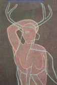 Deer Woman Pastel