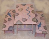 Reptilian Table and Benches