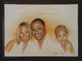 Pastor Anthony and his Daughters Pastel