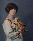 Lois Woolley's Girl with Kitten