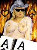 ALMOST NAKED TEXAS COWGIRL#14 Acrylic
