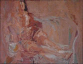 Woman in Pink (1964) Oil
