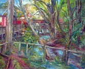 The Creek, Backyard of Anita, Rudi and Stefanie (2001) Oil