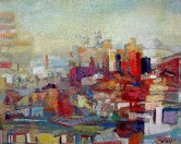Overlooking NY (1987) Oil