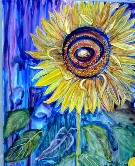 Sunflower Solo Watercolor