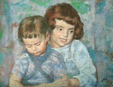 Anita and Adele (1952) Oil