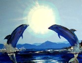 Dolphin twins Acrylic