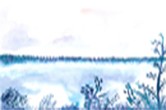 Lake Mistissini Quebec #1 Watercolor
