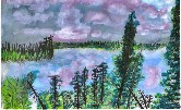 Lake Mistissini Quebec #2 Watercolor