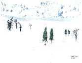 Winter Scene #9 Watercolor