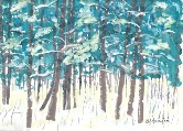 Adirondacks snowy trees, #27 Watercolor