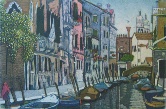 Euro Routes II: Canal (Venice) Etching