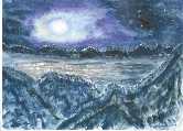 Moonlit Epiphany #48 Watercolor