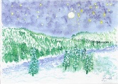 Holiday Card Scene #54 Watercolor