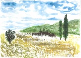 A Van Gogh based Scene #65 Watercolor