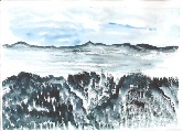 Mountain Solitude #67 Watercolor