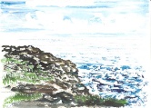 Rocky Shore #71 Watercolor
