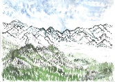 Rocky Mountain Theme #73 Watercolor
