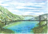 Bear Mountain bridge, NY, #75 Watercolor