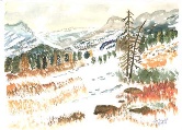 Winter in Loagan Pass #91 Watercolor