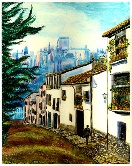 Granada, Albaicin Watercolor