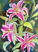 Flowers for my recovery, Stargazer lilies Watercolor