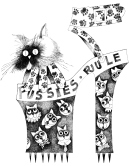 Pussies Rule Shoe Pen and Ink