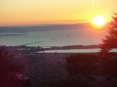 New Studio view of San Francisco Bay sunset from porch Digital/Graphics