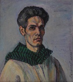 Self-portrait With a Green Scarf