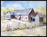 Old Valley Farm Watercolor