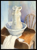 Antique Wash Stand Watercolor