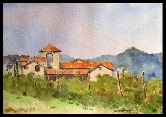 Tuscan Villa, Sonoma Watercolor