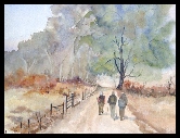 Country Walkers Watercolor