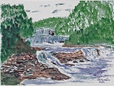 114 Una River former Yugoslavia Watercolor