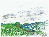 115 Misty Mountain Watercolor