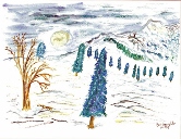 118 Winter Ridge Watercolor