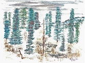 129 Snowstorm Watercolor