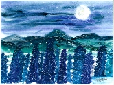 137 Moonlight Watercolor
