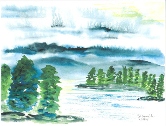 139 Trees on the Islands Watercolor