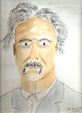 144 Mark Twain Watercolor