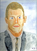 152 Lance Armstrong Watercolor