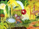 Jungle Scene Watercolor