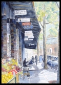 College Ave Shops Watercolor