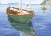 Holiday Boat Watercolor